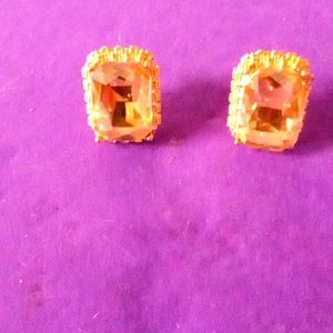 Chic rhinestone clip on Earrings